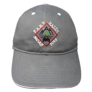 F.A.R.T Rally Moab 2023 Strapback Baseball Cap Gray One Size Embroidered Hit
